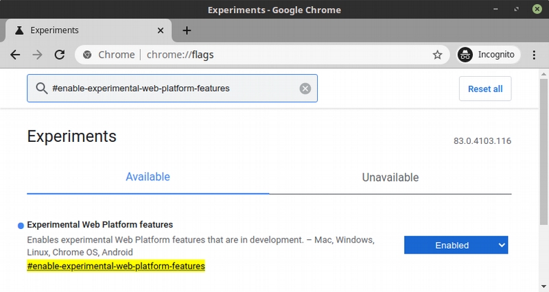 Google Chrome - włączenie obsługi Web Serial API